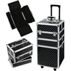 ATL Aptel Kosmetikos priemonių lagaminas ant ratukų BEAUTY TRAVEL CASE 3IN1 Juodas/Sidabrinis