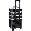 ATL Aptel Kosmetikos priemonių lagaminas ant ratukų BEAUTY TRAVEL CASE 3IN1 Juodas/Sidabrinis