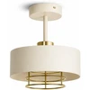 Lubinis šviestuvas ATL ZD185 Lampa sufitowa wisząca beżowo auksinė