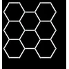 ZD211D LED lempa, 8 šešiakampiai, 234x244 cm