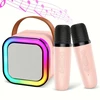 ATL ZS55A Rinkinys karaoke bluetooth głośnik + 2x mikrofon rožinė