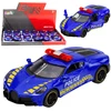 Lean Toys Policijos sportinis automobilis mėlynas 12 vnt.