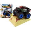 Lean Toys Žaislinis Monster Truck sunkvežimis su traukimo mechanizmu ir guminių padangų sistema