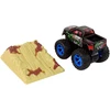 Lean Toys Žaislinis Monster Truck sunkvežimis su traukimo mechanizmu ir guminių padangų sistema