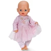 Zapf Baby Rožinė kūdikio gimimui suknelė su 36 cm rankovėmis