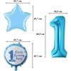 Balony Balionai 1-ojo gimtadienio berniukui 5 žvaigždučių balionų rinkinys