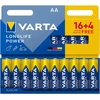 Bateria VARTA LR06 Longlife Power šarminės baterijos, 16+4 vnt./pakuotė.