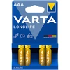 Bateria VARTA LR03 Longlife baterijos, 4 vnt./blisterinėje pakuotėje.
