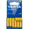 Bateria VARTA LR03 LONGLIFE šarminės baterijos, 6 vnt./bl.
