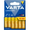 Bateria VARTA LR06 LONGLIFE šarminės baterijos, 6 vnt./bl.