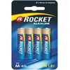 Baterijos 4 vnt. šarminės Rocket LR06 AA 1,5V LR6 baterijų rinkinys pirštiniai elementai