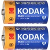 Baterie Kodak MAX šarminės KC-2 LR14 baterijos, 2 vnt.