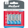Baterie REBEL EXTREME LR06 šarminės baterijos, 4 vnt./dėžutėje