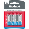 Baterie REBEL LR6 šarminės baterijos, 4 vnt./dėžutėje.