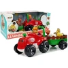 Lean Toys Traktorius su priekaba gyvūnams