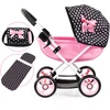 Bayer Design Bayer - Lėlių vežimėlis Cosy - Juodas/Rožinis (12760AA)