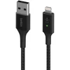 „Belkin“ išmanusis LED USB-A į „Lightning“ laidas, juodas