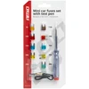 Mini saugiklių rinkinys (10 vnt.) + įtampos matuoklis amio-03524