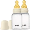 Bibs SEILINTUKAI - Kūdikių buteliukai su apvaliais latekso buteliukais, 2 vnt., lėto srauto - Dramblio kaulo spalvos - 150 ml