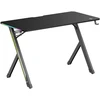 Biurko žaidimams NanoRS, juoda su laikikliu na ausinės i kubek, pašvietimas RGB, max. 75kg, wymiary 1200x600x750mm, RS102