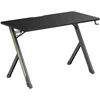 Biurko žaidimams NanoRS, juoda su laikikliu na ausinės i kubek, max. 75kg, wymiary 1200x600x750mm, RS101