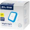 Blow LED naktinė lempa su prieblandos jutikliu, kvadratinė mėlyna