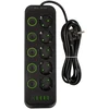 Blow PS-530S 5 lizdų tinklo ilgintuvas 4xUSB 1xUSB-C 3m juodas 2x1mm