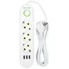 Blow PS-330 3 lizdų 3xUSB tinklo ilgintuvas 3m baltas 2x1mm