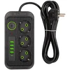 Blow PS-330S 3 lizdų tinklo ilgintuvas 4xUSB 1xUSB-C 3m juodas 2x1mm