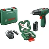 „Bosch DIY“ – akumuliatorinis gręžtuvas-suktuvas „EasyDrill 1200“ + 34 dalių antgalių ir grąžtų rinkinys (2 x ličio jonų akumuliatoriai 1,5 Ah, lagaminas)