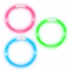 Lean Toys Neoniniai šviečiantys apyrankės rinkinys 3 vnt., lankstomi, 20 cm, vaikams ir suaugusiems, ryškiai geltona