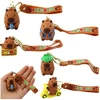 Lean Toys Pakabukas raktams silikoninis bebras su delfinu