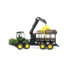 Bruder John Deere 1210e krautuvas su griebtuvu