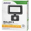 Orno BULLED S 20W prožektorius su PIR, 1600lm, IP44, 4000K, aliuminis ir stiklas