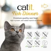 Catit Dinner dvisluoksnis šlapias katėms maistas su žuvimi (12 x 75 g)