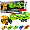 Lean Toys Žaislinis vilkikas su automobiliais 35 cm