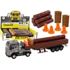 Žaislinis sunkvežimis su kranu, grasu, šviesomis ir priedais Lean Toys