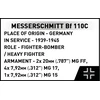 Cobi Kaladėlių rinkinys Messerschmitt Bf 110C 1:32 modeliui