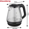Virdulys, Elektrinis virdulys, stiklinis, 1,2 l, LED, Klausberg kb-9003