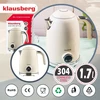 Czajnik, Virdulys, Elektrinis virdulys su retro termometru, LED skydeliu, smėlio spalvos, 1,7 l