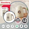 Czajnik, Virdulys, Elektrinis virdulys su termometru, nerūdijančio plieno, grietinėlės spalvos, 1,0 l, 1200 W, Klausberg, kb-9018