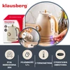 Klausberg Virdulys, Retro elektrinis virdulys su termometru, 1,7 l, kreminės spalvos, 304 nerūdijančio plieno
