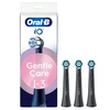 Dantų šepetėlis „Oral B iO“ serijos „Gentle Care“ keičiamos dantų šepetėlio galvutės – juodos – 3 vnt.