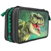 Dino World - trigubas pieštukų dėklas - žalias su 3D efektu - (0412475)