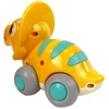 Lean Toys Žaislinis Geltonas Triceratopsas su Ratukais