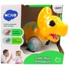 Lean Toys Žaislinis Geltonas Triceratopsas su Ratukais