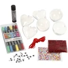 Diy Kit „Pasidaryk pats“ rinkinys – 1 kalėdinių žaisliukų ir širdelių rinkinys