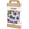 Diy Kit „Pasidaryk pats“ rinkinys – cianotipijos kalėdinės dekoracijos – mėlynos – sidabrinės (977848)