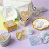 Diy Kit „Pasidaryk pats“ rinkinys – dėžutės – kriauklės – raktų pakabukai – pastelinės spalvos (977847)