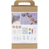 Diy Kit „Pasidaryk pats“ rinkinys – dėžutės – kriauklės – raktų pakabukai – pastelinės spalvos (977847)